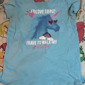 Blue unicorn shirt
